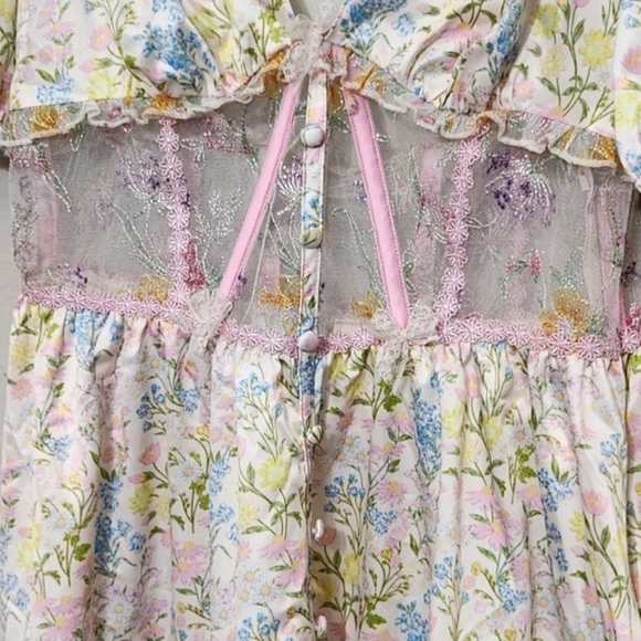 New!For‎ Love & Lemon Glitter Garden Cap Sleeve Dress - Picture 8 of 15